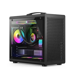 Factory OEM White Portable Micro ATX Gaming Computer Case Tempered Glass Side Support 6 Fans DIY PC Chassis