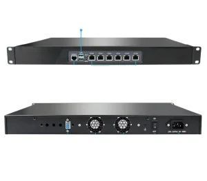 Factory Price 6 LAN Rack Server 1u I5 I7 7 8th Gen Firewall Server Computer I225 MSATA3.0 VGA RJ45 COM Rack Mount Chassis