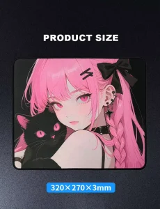 Factory Price Custom Logo Anime Mouse Pad Non Slip Rubber Base Stitched Edge Fabric Mouse Pad Anime