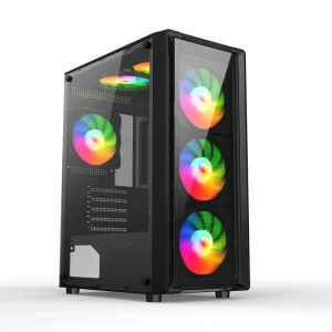 Factory Supplier Gaming ATX PC Case Tempered Glass RGB Fan