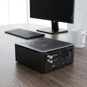 Fan Mini PC Intel Xeon E 2186M E 2276M E 2286M Business Desktop Computer Dual LAN DDR4 M.2 NVME WiFi HD2.0 DP Type C Win10 Win11