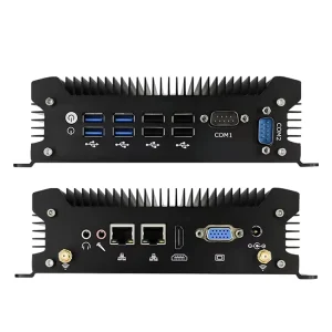 Fanless Industrial Desktop Mini PC Core I3 6167U 2*COM 2*LAN with 4G DDR4 128G SSD Mini Desktop Computer Win 10 Linux Mini PCs