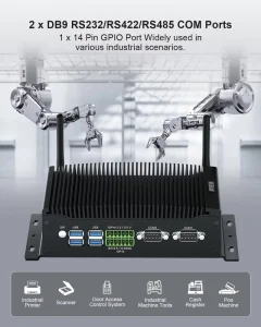 Fanless Industrial Mini PC Core I7 10510U up 4.90 GHz 2HD+DP Triple Display GPIO WiFi BT Win11 Linux Ubuntu in Stock