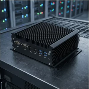 Fanless Industrial Mini PC with I5-8305G or I7-8705G Processor, 2 LAN, 2 HDMI, 1 VGA