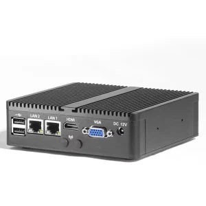 Fanless Mini PC Computer Nano Model Intel Processors 2 LAN 6 USB 1HDMI 1VGA DC12V Support Wifi