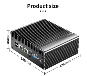 Fanless PC Industrial Mini PC Intel Core I5 8250U 2 LANS 2 COM Support HD Display NUC Computer