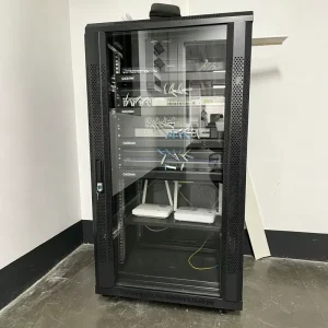 Fast Assembly Custom 19 Inch Metal Server Rack 22U with Tool less Rail Adjustment IP20 Protection in Stock for Data Center