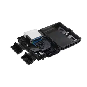 Fiber Optic Distribution Box Outdoor Pole Wall Mounted ABS+PC Black SC/LC Duplex Terminal NAP Box FTTH ODP FDB Mini Splitter Box