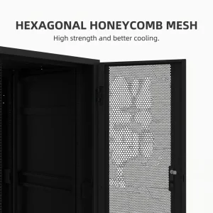 Floor Standing 19 Inch Rack Mount Server Cabinet Cold Rolled Steel Data Center Enclosure