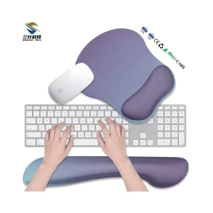 Four Sided Wrist Rest Gaming Mouse Pad with PORON Padding Base Non Slip Desk Mat Memory Foam for Office Home Use Stock