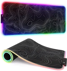 FuDing RGB Big XXL Gaming Mouse Mat Natural Rubber Eco friendly Waterproof Non slip 3 4 5mm Thickness Customizable Size Shape
