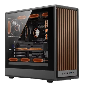 Full Tower ATX Gaming PC Case with Tempered Glass Panel and Steel Chassis