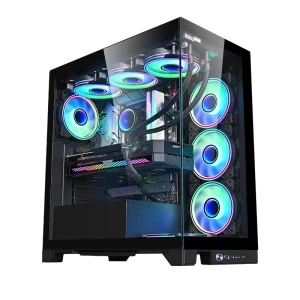 Full Tower ATX PC Case Supports 360mm Radiator Front Rear Bottom PSU 12 Fan Positions Type C USB 3.0 Gaming Computer Chassis
