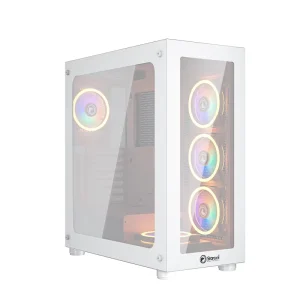 Full Tower E-ATX Gaming PC Case with Tempered Glass and Vertical Design
