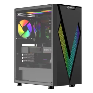 Full Tower Gaming PC Case with Tempered Glass, Water Cooling, and RGB