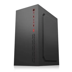 Full Tower Steel Computer Case with Fan, MicroATX/ITX Support and USB Front Ports