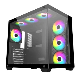 Full View Glass Gaming Computer Case Cube Case ARGB Fan