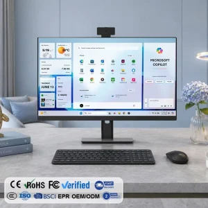 G270 Model OEM 27″ CPU I7 10750H All In One Desktop PC with Touch Screen I5 I7 AIO 2K 4K LCD Display for Business
