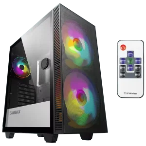 GAMEMAX Aero 3607 Mid Tower ATX Gaming Computer Case Support 360 Water Cooling Desktop Use