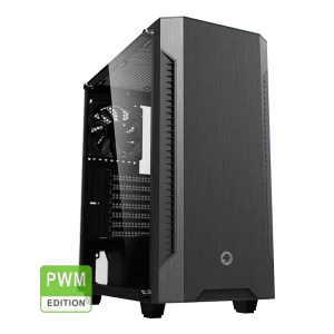 GAMEMAX Fortress TG Mid Tower ATX Steel Desktop Gaming Computer Case with Fan Support 360 Water Cooling