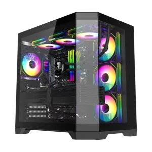GAMEMAX HYPE A Mid Tower ATX Gaming PC Case with 3 Piece Glass Panels OEM ODM in Stock