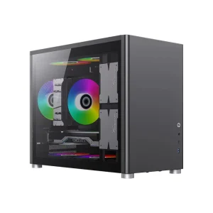 GAMEMAX Spark Mid Tower Micro ATX Steel Vertical Airflow Gaming Computer Case with 2x HDD + 2x SSD for PC & Desktop