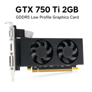 GTX 750 Ti 2GB GDDR5 128Bit Low Profile Dual Fan Gaming Graphics Card GPU for Desktop PC