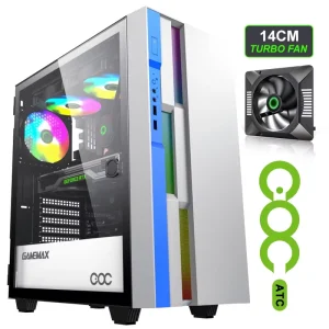 GameMax Brufen C3 3609 Computer ATX Mid Tower Gaming Case Steel Construction COC Cooling Solution ARGB Strip Support RTX 3080