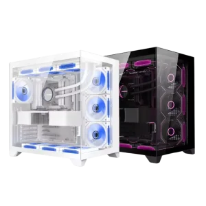 Gamer X New Design Steel ATX Full Tower PC CPU Cabinet Case MicroATX ITX Chassis Side Panel Window Gaming Computer Power Supply