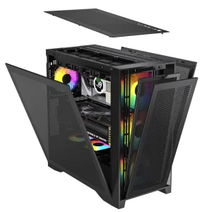 Gaming Computer Case High End Mesh Panel ATX Gaming PC Case Easy Disassembly Computer Cases & Towers CPU Cabinet for Pc Parts