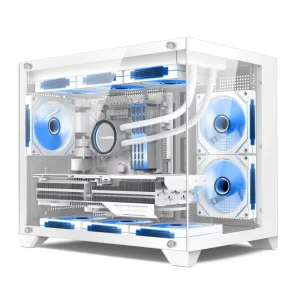 Gaming Computer Case Micro ATX Mid Tower HD Audio USB 3.0 Tempered Glass