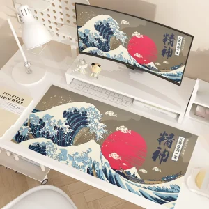 Gaming Mouse Mat Extended Large Mouse Pad Desk Pad Water Repellent Reinforced Edges Stitched Edges Mouse Mat PC MacBook Laptop