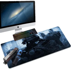 Gaming Mouse Pad Custom Eco Friendly Natural Rubber Large Size Non Slip High Quality Heated Wireless Charging Square in Stock