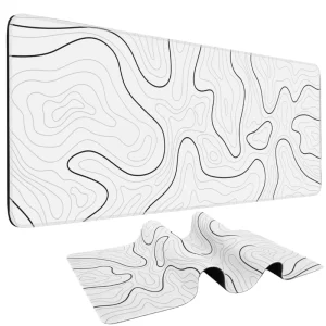 Gaming Mouse Pad Rubber+Fabric Waterproof Black & White 800x300mm Non Toxic CMYK Sublimation