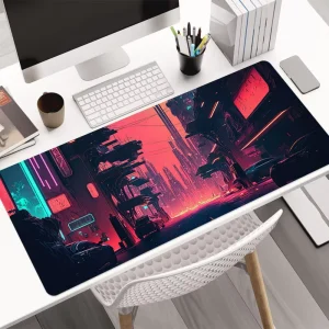 Gaming Mouse Pad Street Scene Design Waterproof Custom Plain Pads Bulk Rubber Mousepad Oem Customizable XXL XXXL OEM ODM