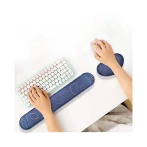 Gaming Mouse Pad with Wrist Rest Memory Foam Ergonomic Desk Mat Set for Office Use in Stock
