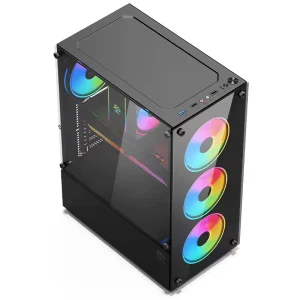 Gaming PC Case Full Tower Side Window Tempered Glass ATX