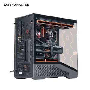 Gaming PC Case, Mid Tower ATX, Tempered Glass, High Airflow, RGB, OEM