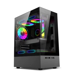 Gaming PC Case Mid Tower Micro ATX Tempered Glass