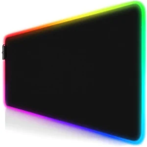 Gaming RGB Mouse Pad Large XXL Size Anti Slip&Smooth Cloth Surface Keyboard Desk Mouse Mat