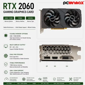 GeForce RTX 2060 6GB 12GB GDDR6 Gaming GPU Graphics Card OEM/ODM at Manufacturer Price