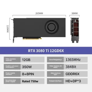 GeForce RTX 3080 Ti 12GB Founders Edition Cooled AI-Performance GDDR6 Desktop Graphics Card
