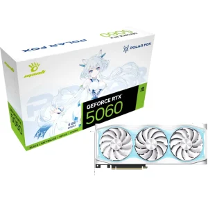 GeForce RTX 5060 OC 8GB GDDR7 White Graphics Card with Triple Fans for Gaming PC