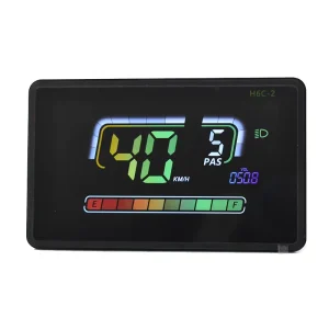 H6C-2 Waterproof LCD Cycling Computer, 24V/36V/48V/60V Speedometer, Electric Bicycle Display, UART2