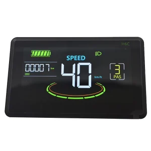 H6C Electric Bicycle Computer Digital Stopwatch Speedometer with LCD Display Electronic Odometer for E-Bike Cycling