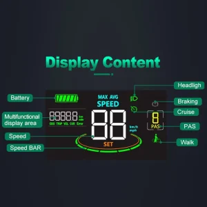 H6C Electronic LCD Display for Bicycle Accessories Center Vertical Screen EBike Computer Electric Scooter