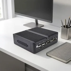 HVAEIPC HWN28 Industrial Gaming Desktop Mini PC Intel J4125 Quad Core 8GB DDR4 SSD Windows 7 8 10 Linux 256MB 15W Integrated
