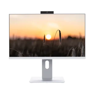 Hailan 23.8 Inch All in one PC AIO Silver White Desktop Computer for Office Home