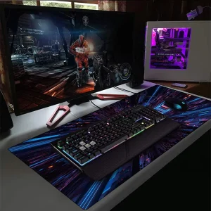 Heated Gaming Mouse Pad with Custom Logo Stock Available Large Size Rubber Desk Mat for Gamers