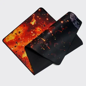 Heavy Duty Gaming Desk Pad Stitched Edge Scratch Resistant and Non Slip Rubber Waterproof Fiber Surface for Gaming Keyboard